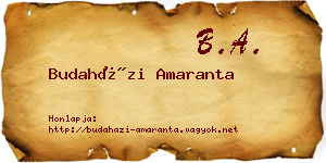 Budaházi Amaranta névjegykártya